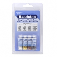 Beadalon schiaccini confezione 1.3mm argento, oro, rame, ematite