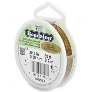 Beadalon filo infilaperle 7 fili diametro 0.38mm oro satinato