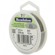 Beadalon filo infilaperle 7 fili diametro 0.38mm acciaio inossidabile brillante