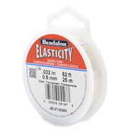 Beadalon filo infilaperle elastico diametro 0.8mm 25 metri trasparente