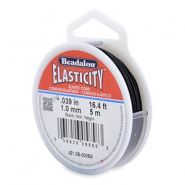 Beadalon filo infilaperle elastico diametro 1.0mm 5 metri nero