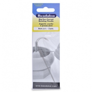 Beadalon ago ricurvo flessibile 9cm con occhiello largo argento