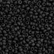 Rocailles Miyuki 11/0 Opaque matte black 11-401f