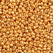 Rocailles Miyuki 11/0 Duracoat galvanized yellow gold 11-4203