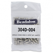 Beadalon terminali a forma di molla 2.2mm argento