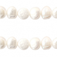 BQ Perle di acqua dolce pepita rotonde 7-8mm bianco naturale