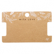 Espositori bigiotteria in cartoncino 'with love' con disegno floreale marrone