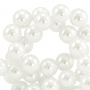 Perline di vetro con effetto perlato 6mm alta qualit&agrave; bianco