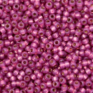 Rocailles Miyuki 11/0 Silverlined dyed duracoat peony pink 11-4247