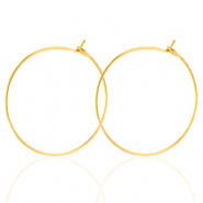 Orecchini in acciaio inossidabile 25mm oro