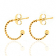 Orecchini in acciaio inossidabile a cerchio 12mm oro
