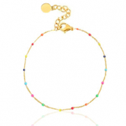 Bracciali in acciaio inossidabile arcobaleno oro