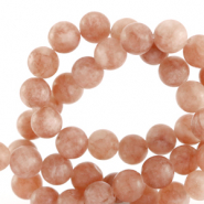 Perline in pietra naturale Calcedonio (Quarzo) e Agata 6mm opaca rosa