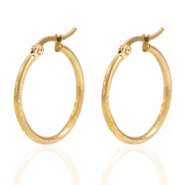Orecchini in acciaio inossidabile 25 mm a cerchio oro