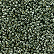 Perline Miyuki Delica 11/0 Duracoat galvanized steel green DB-2512