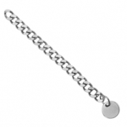 Componenti in acciaio inossidabile allungatrice grumetta con piastra rotonda 8mm argento