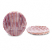 Perline di conchiglia 25mm rosa vintage viola
