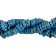 Perline di conchiglia 7mm rondella blu sera