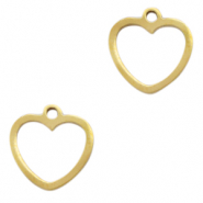Ciondoli in acciaio inossidabile cuore oro