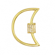 Chiusura con zirconia luna oro