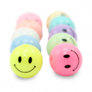 Perline in acrilico 10 mm smiley multicolore