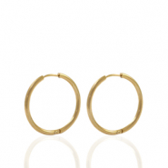 Orecchini in acciaio inossidabile 16mm a cerchio oro