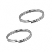 Componenti in acciaio inossidabile anellino bris&egrave; 10mm argento