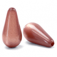 Perline Super Polaris Elements goccia lucida rosso blush