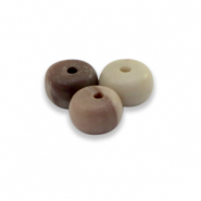 Perline di pietra naturale a rondella 6x4mm multicolore grigio pietra