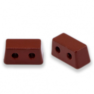 Perline Tile rettangolo marrone barile