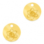 Ciondoli Plexx 12mm Fiore di nascita Dicembre-Narciso oro
