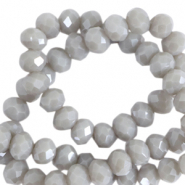 Perline sfaccettate 6x4 mm rondella viola nebbia-effetto perlato