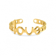 Anelli in acciaio inossidabile Love oro