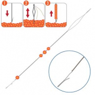 Beadsmith Speedle Needle aghi infilatura facile argento