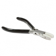 Beadsmith 
pinza a punta piatta nero-argento