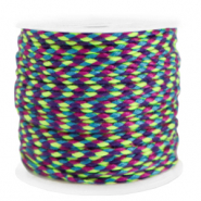 Cordoncino intrecciato alla moda 2mm giallo neon-blu