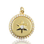 Metallo TQ in ottone ciondolo stella oro