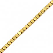Perline di ematite cubo 2mm oro