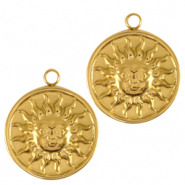 Ciondoli in acciaio inossidabile sole oro