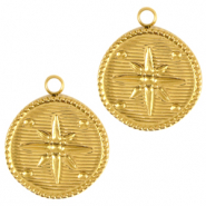 Ciondoli in acciaio inossidabile stella oro