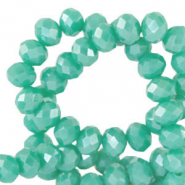 Perline sfaccettate 4x3mm rondella verde erin-effetto perlato