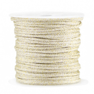 Coda di topo intrecciato 2mm oro-avorio