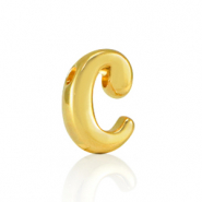 Perline alfabeto di metallo DQ C oro (privo di nichel)