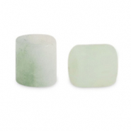 Perline di pietra naturale Serpentine e Marmo a dischetto 4x4mm verde ghiacciaio