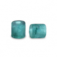 Perline di pietra naturale Quarzo a dischetto 2x2mm verde oceano