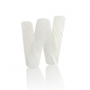 Pendenti di conchiglia prodotti speciali lettera W bianco (colore naturale)