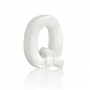 Pendenti di conchiglia prodotti speciali lettera Q bianco (colore naturale)