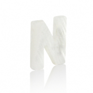 Pendenti di conchiglia prodotti speciali lettera N bianco (colore naturale)