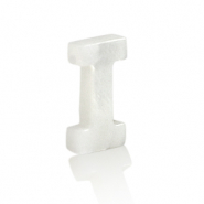 Pendenti di conchiglia prodotti speciali lettera I bianco (colore naturale)