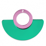 Ciondoli accattivanti verde metallico-rosa